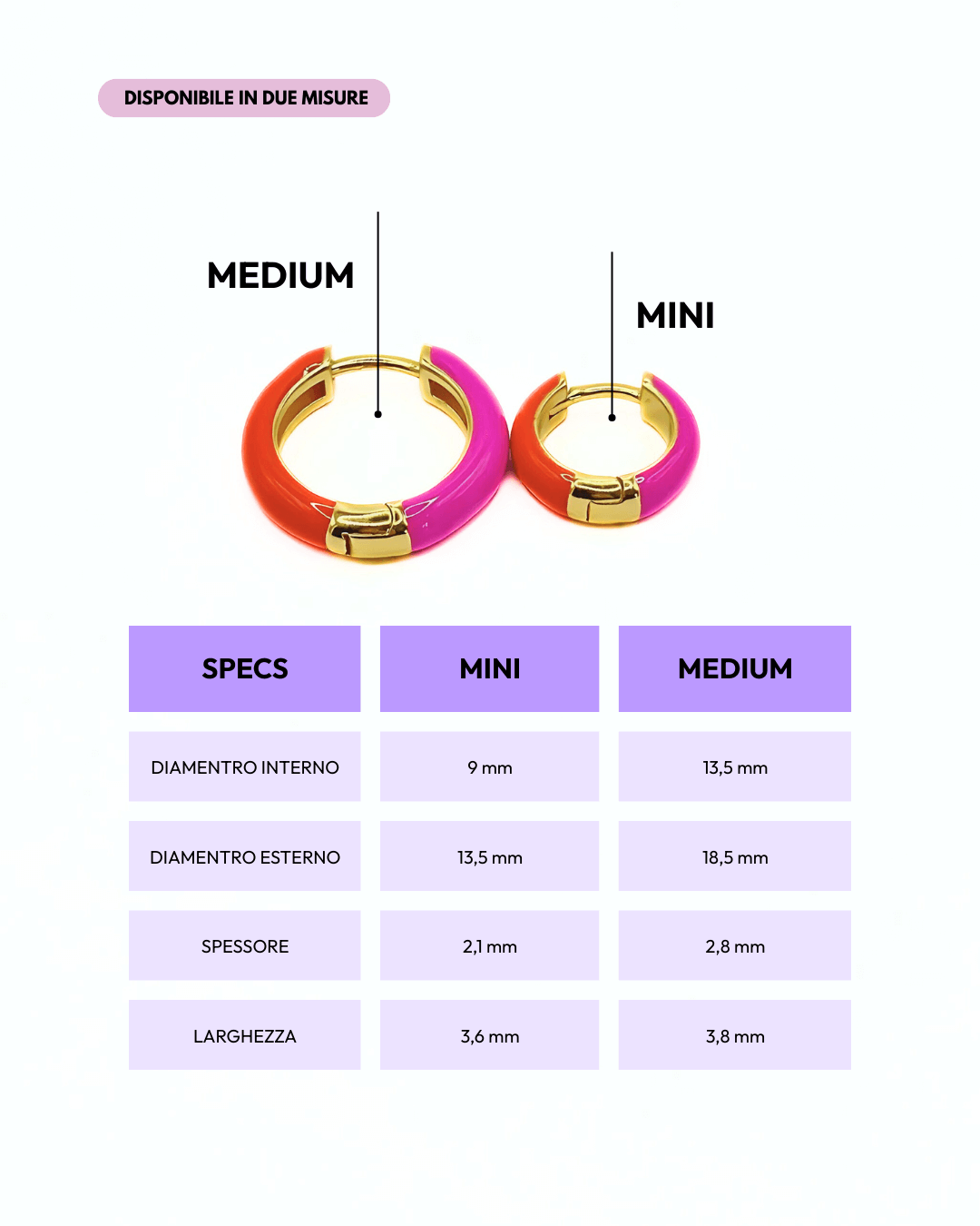 Orecchino HOOP COLOR - Tangerine - MOOPSCL - TANGmini