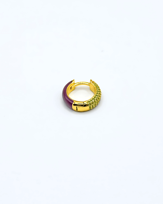 Orecchino HOOP GEMS - Plum - MOOPSGEMS - PLUMmini