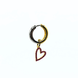 Charm SPARKLE HEART - Ruby