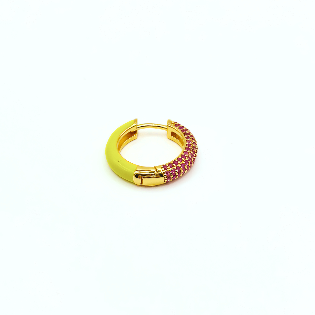 Orecchino HOOP GEMS - Lemon
