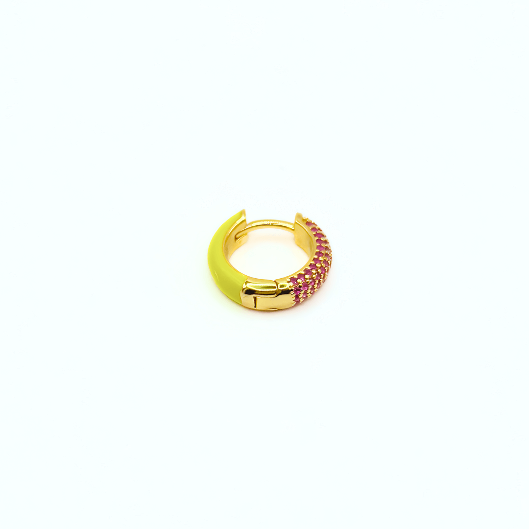 Orecchino HOOP GEMS - Lemon