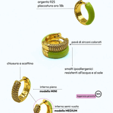 Orecchino HOOP GEMS - Matcha