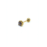 Orecchino DOT SHINY - Gold Amethyst