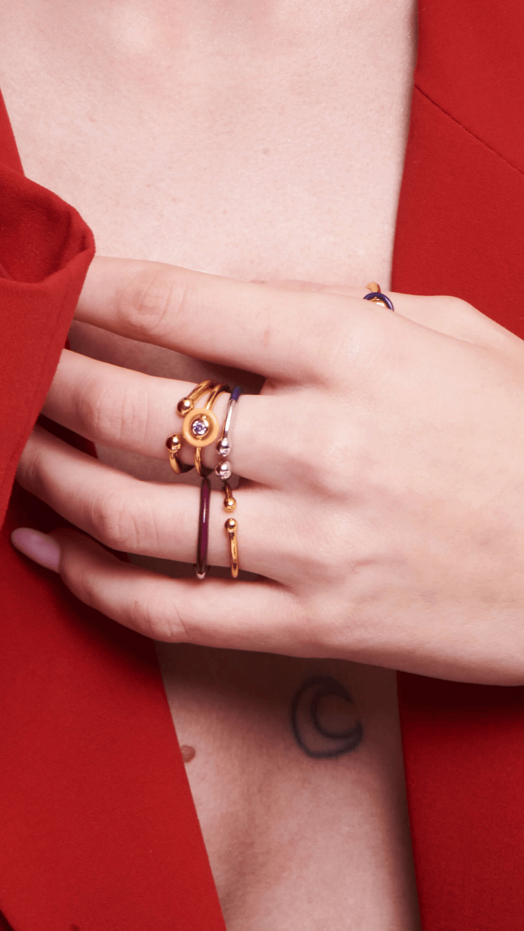 Anello DOT RING - Plum - MOOPSAN-DR-004