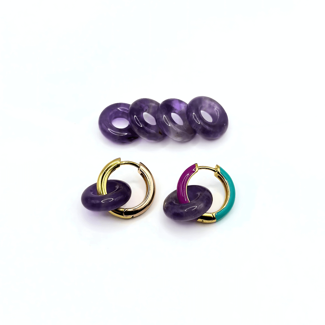 Charm DONUT STONES - Ametista - MOOPSDon - Stones - Amet