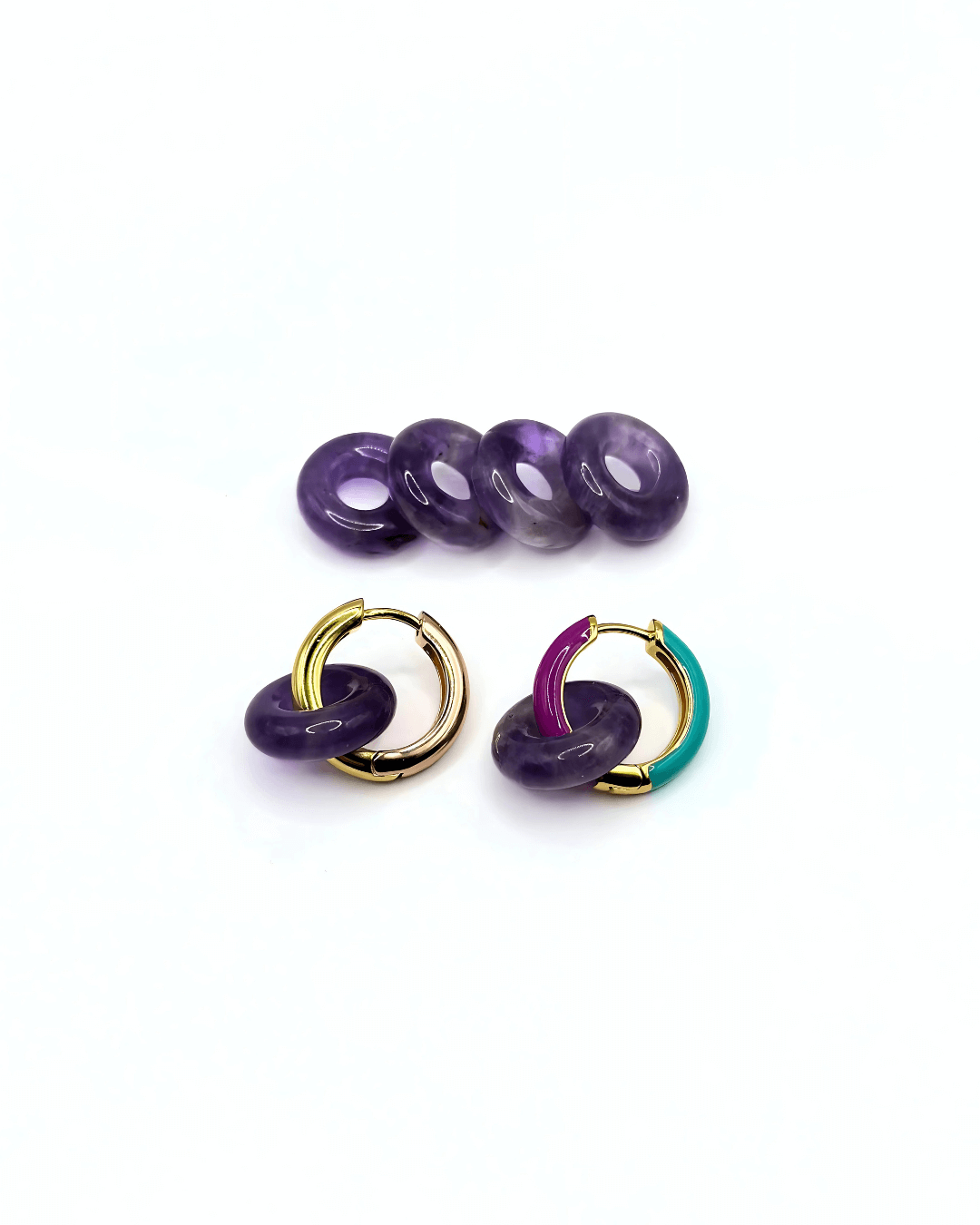 Charm DONUT STONES - Ametista - MOOPSDon - Stones - Amet