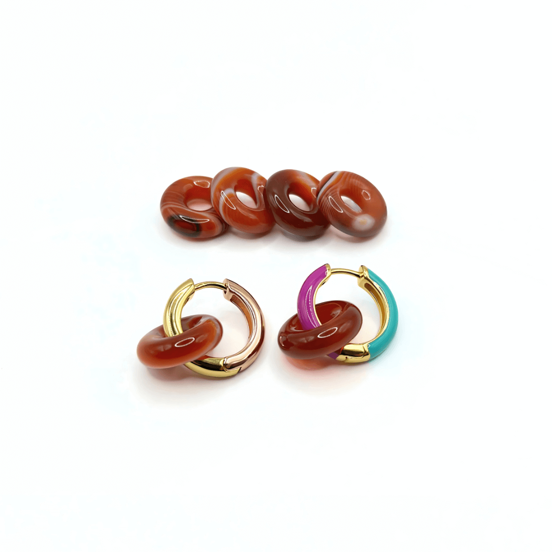 Charm DONUT STONES - Corniola - MOOPSDon - Stones - Corn