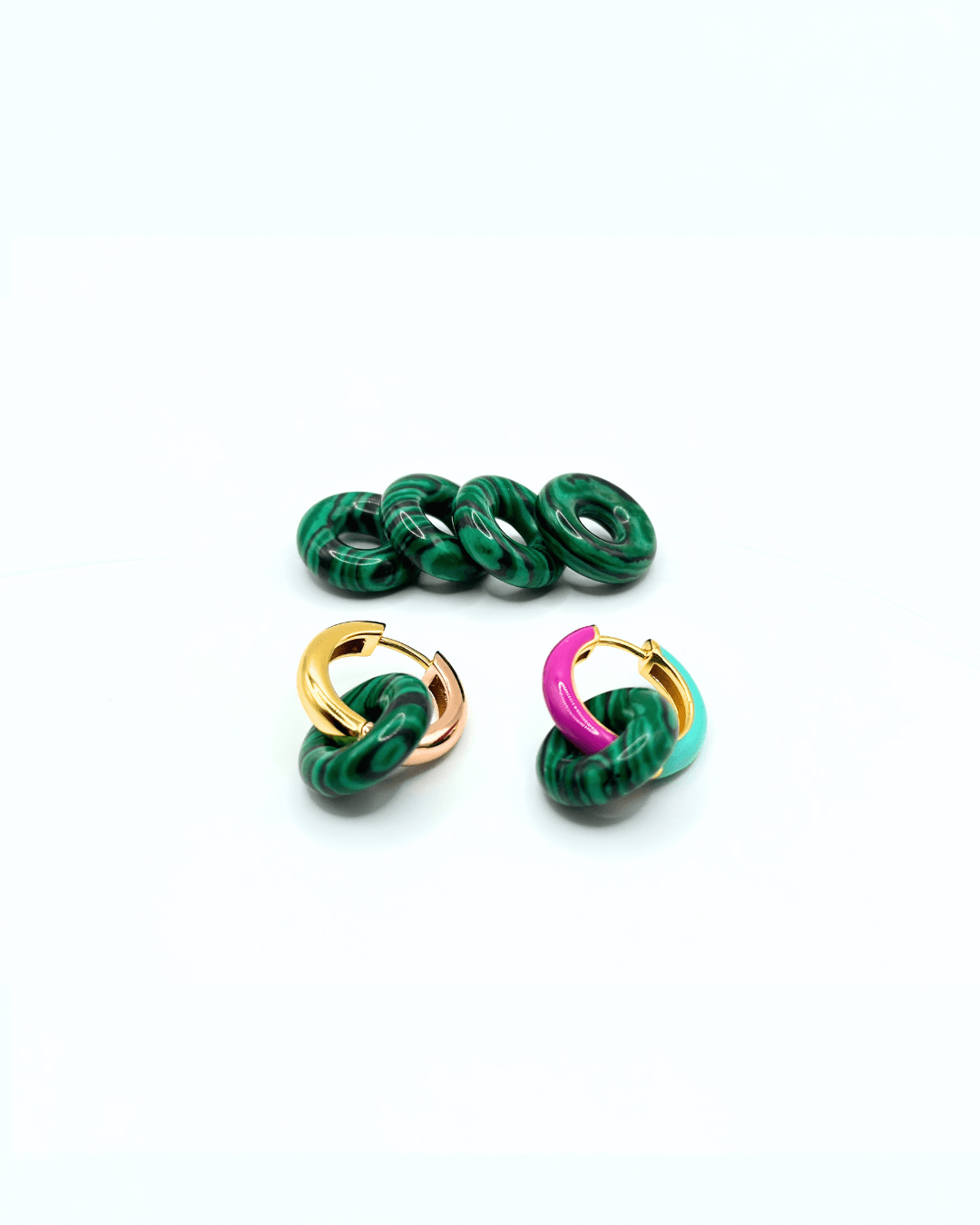 Charm DONUT STONES - Malachite - MOOPSDon - Stones - Mal
