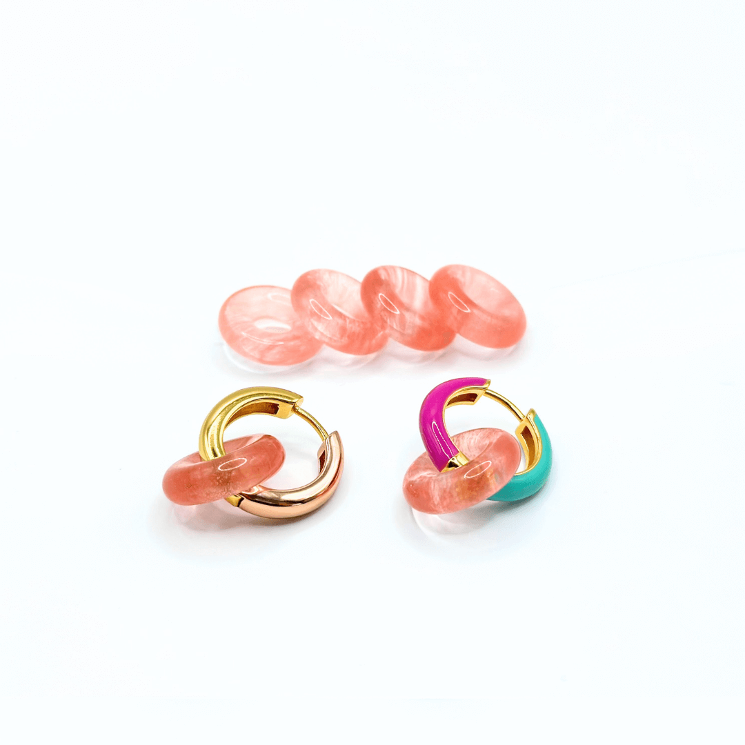 Charm DONUT STONES - Quarzo Ciliegia - MOOPSDon - Stones - QCil