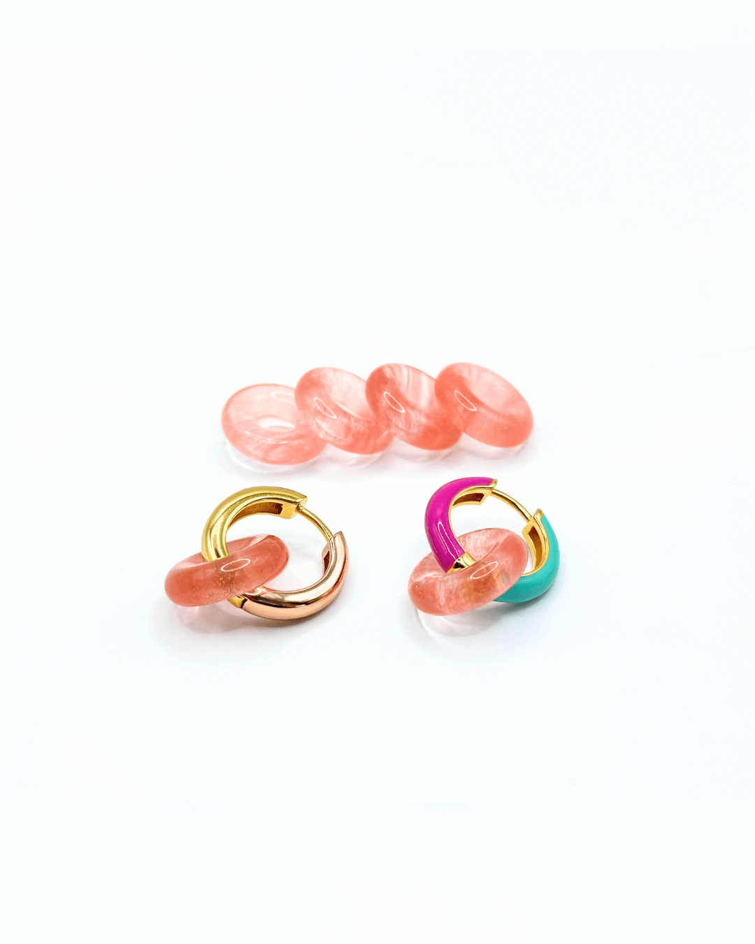 Charm DONUT STONES - Quarzo Ciliegia - MOOPSDon - Stones - QCil