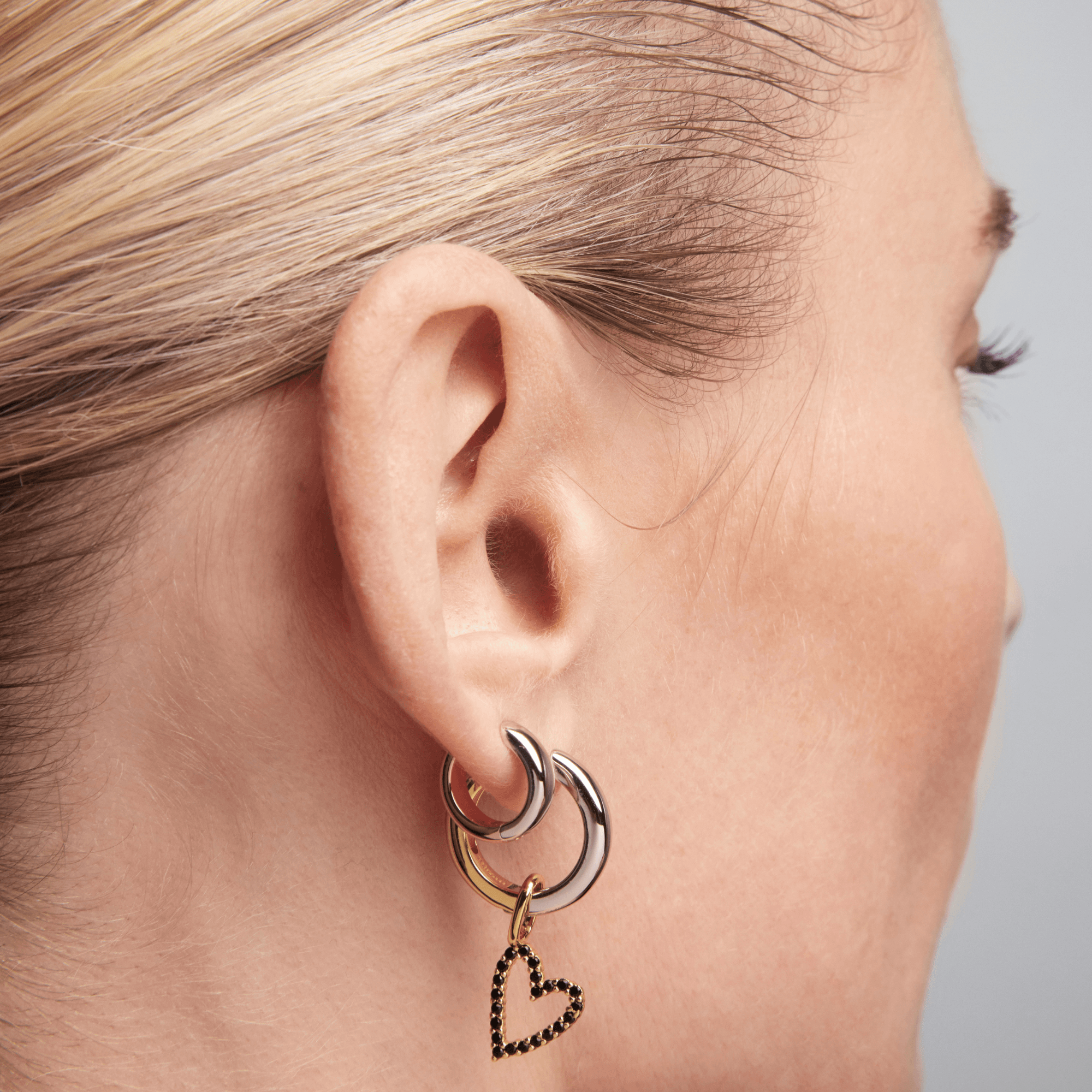 Charm SPARKLE HEART - Black