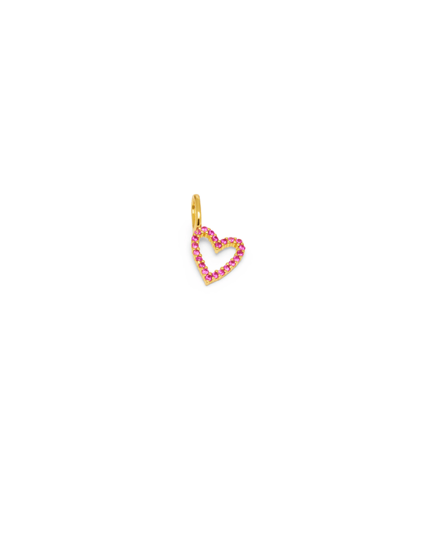 Charm SPARKLE HEART - Ruby