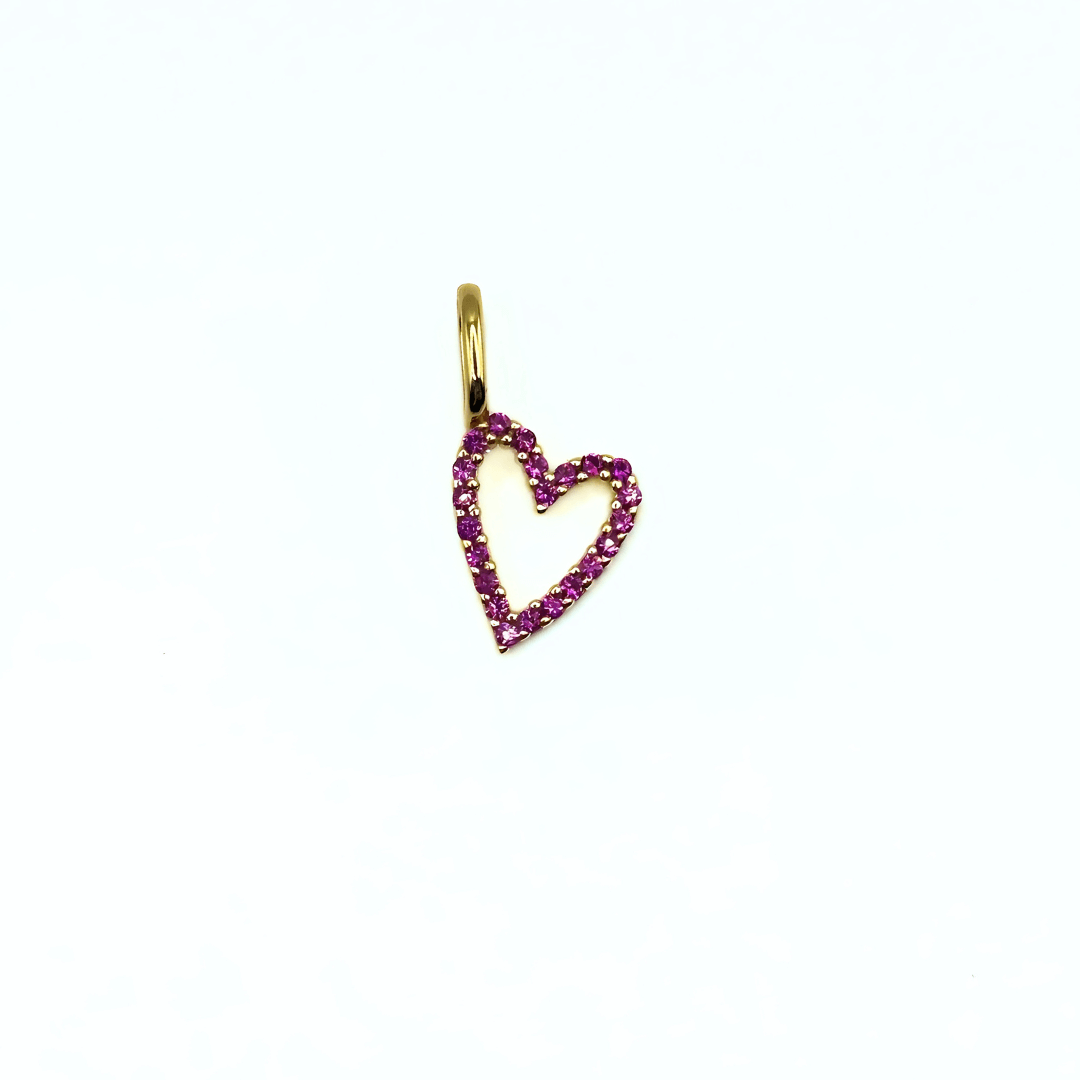 Charm SPARKLE HEART - Ruby - MOOPSSPARK - HEA - R