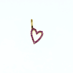 Charm SPARKLE HEART - Ruby - MOOPSSPARK - HEA - R