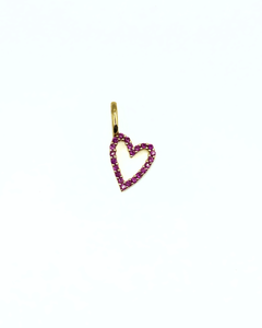 Charm SPARKLE HEART - Ruby - MOOPSSPARK - HEA - R
