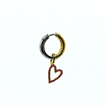 Charm SPARKLE HEART - Ruby - MOOPSSPARK - HEA - R