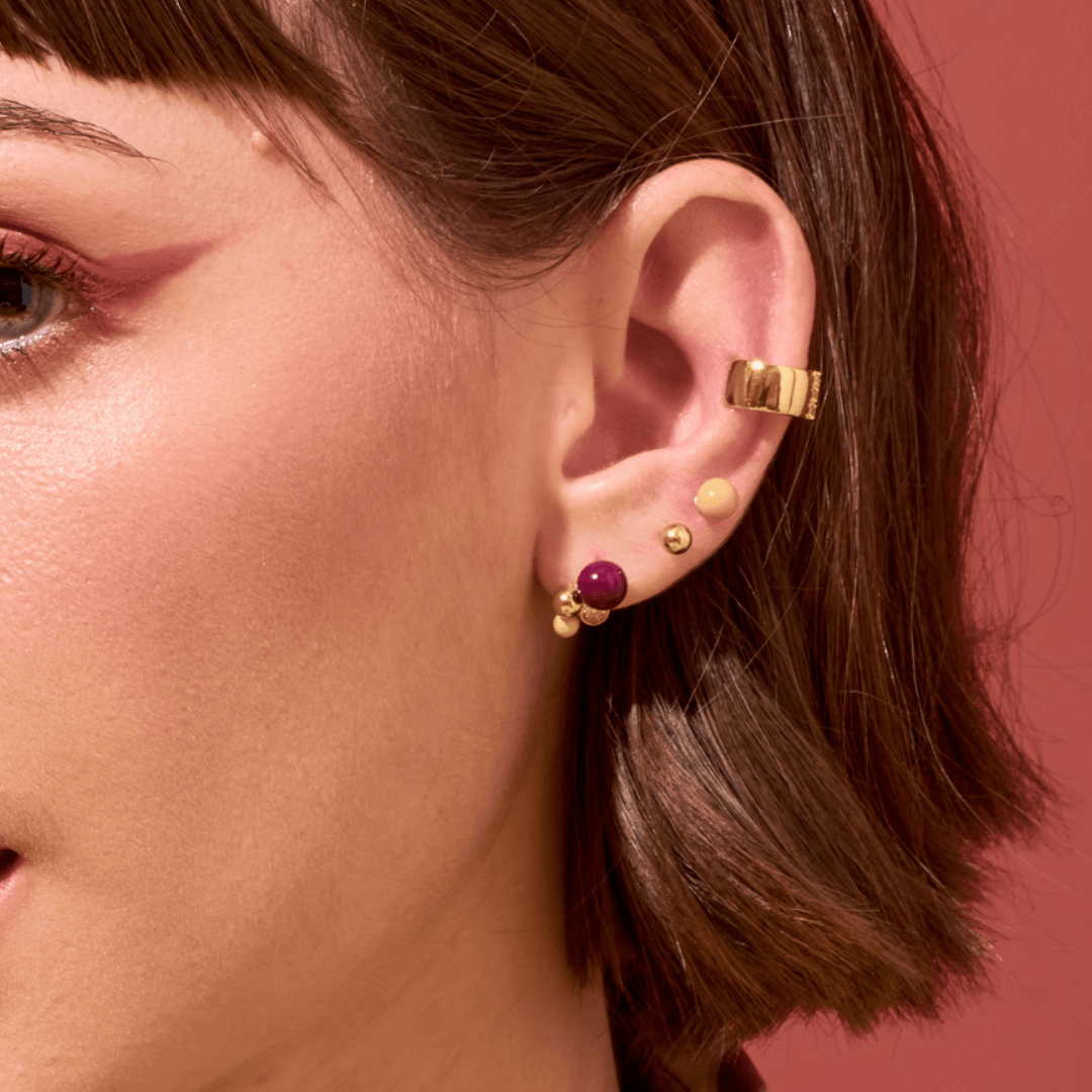 Orecchino BLOOM - Plum - MOOPSBloom - Plum