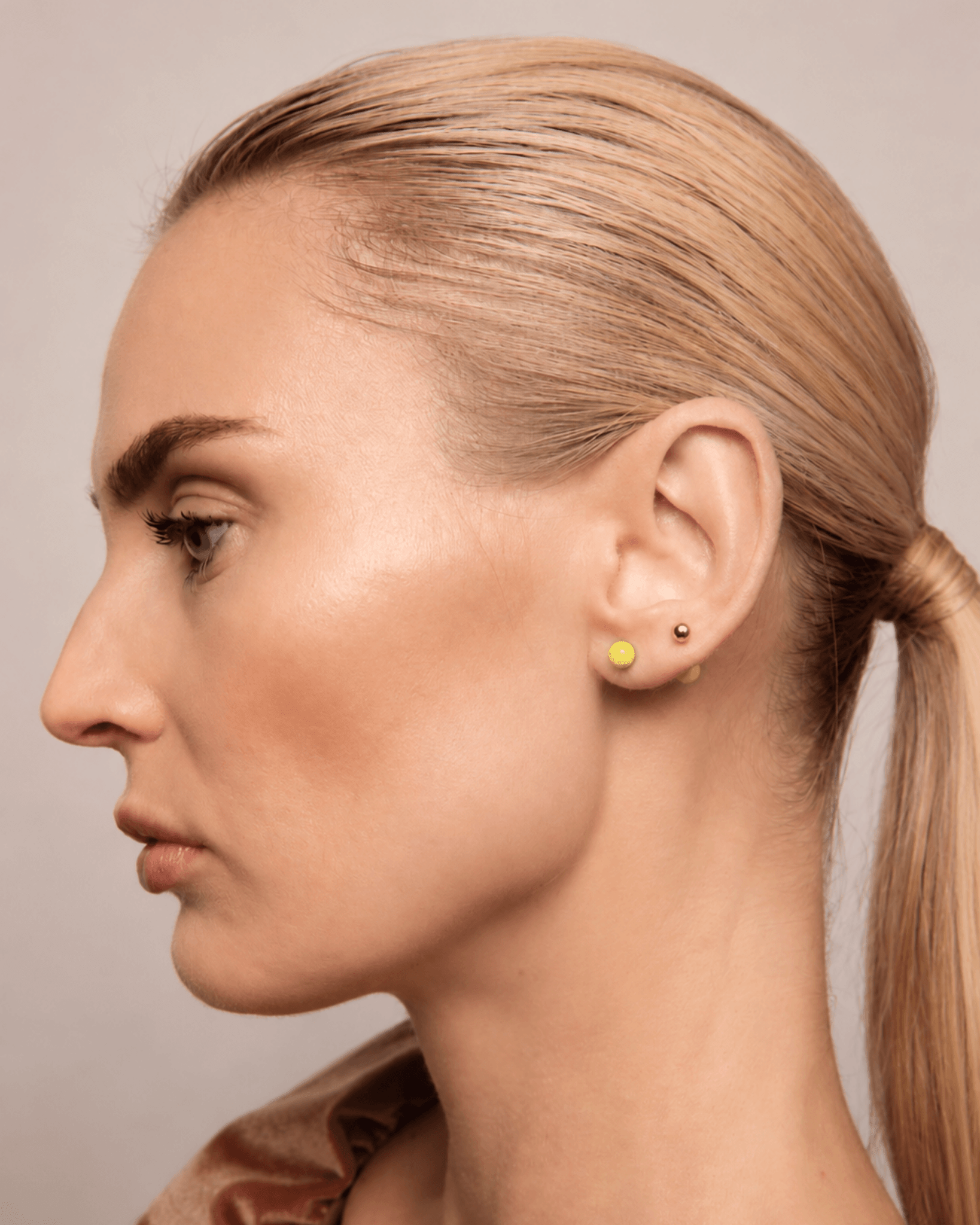Orecchino DOT COLOR - Gold Lemon - MOOPSPI-CO-012