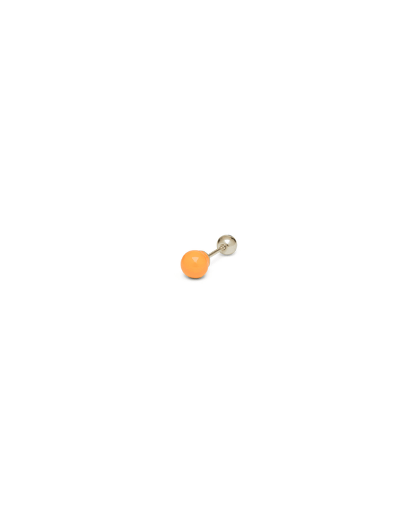 Orecchino DOT COLOR - Silver Apricot