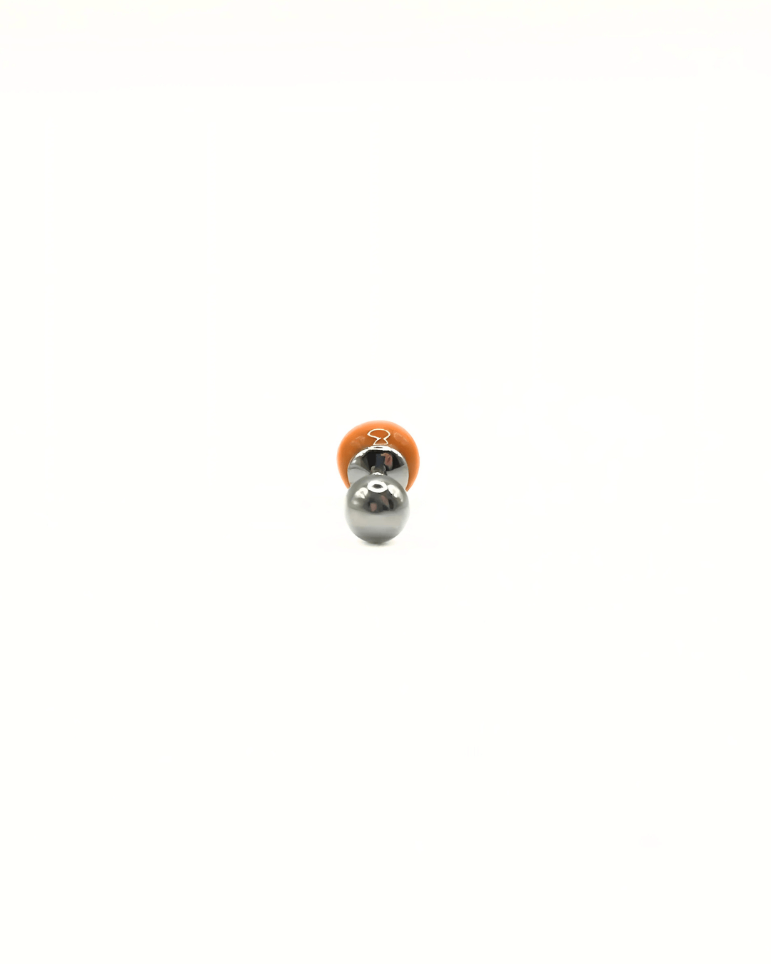 Orecchino DOT COLOR - Silver Apricot - MOOPSDotC - SApr