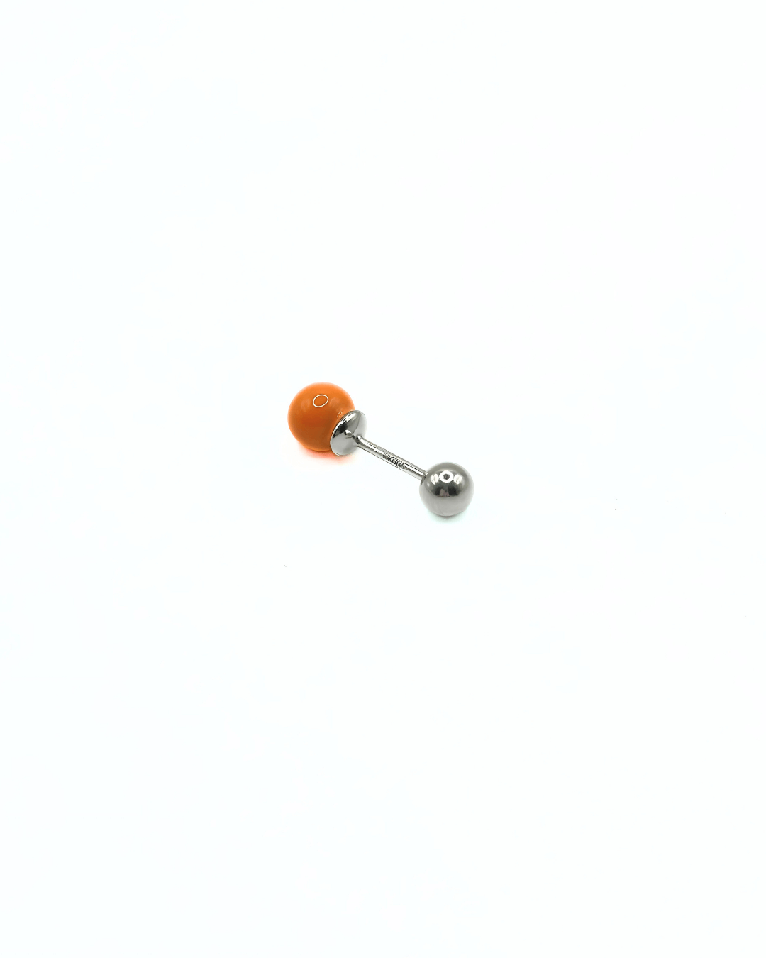 Orecchino DOT COLOR - Silver Apricot - MOOPSDotC - SApr