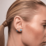 Orecchino DOT COLOR - Silver Aqua - MOOPSPI-CO-009
