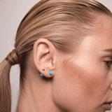 Orecchino DOT COLOR - Silver Aqua - MOOPSPI-CO-009
