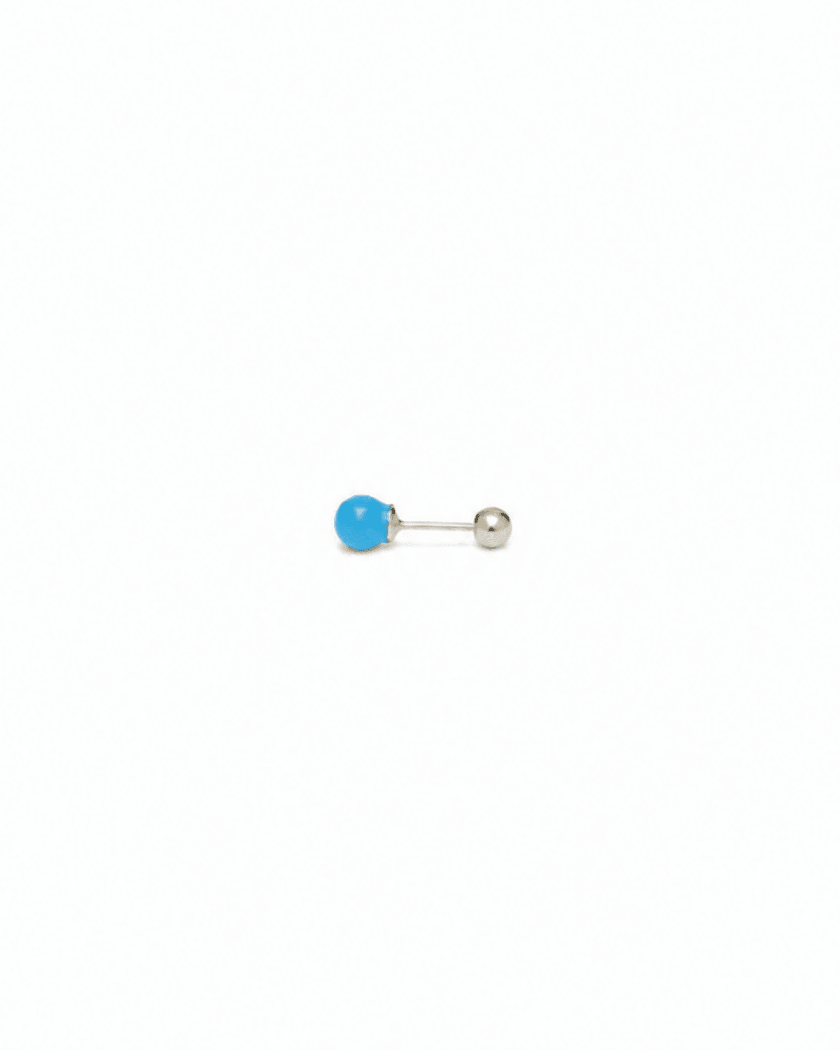 Orecchino DOT COLOR - Silver Aqua - MOOPSPI-CO-009