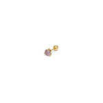 Orecchino DOT SHINY - Gold Amethyst - MOOPSPI-GM-001
