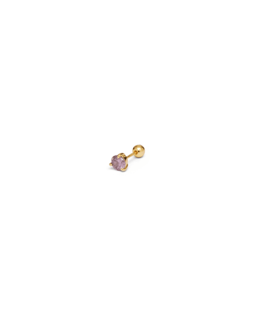 Orecchino DOT SHINY - Gold Amethyst