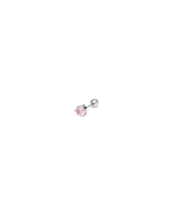 Orecchino DOT SHINY - Silver Pink