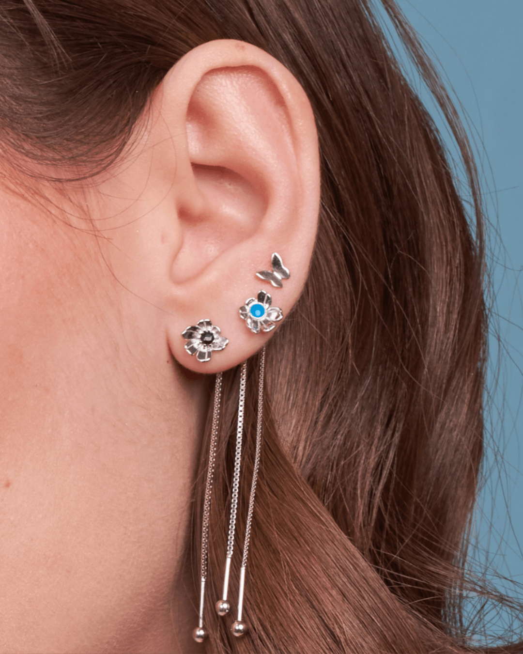 Orecchino FLOOX BUTTERFLY - Silver - MOOPSFLOOX - BS