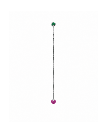 FLOOX FLOWER earring - Silver Black