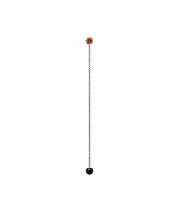 FLOOX FLOWER earring - Silver Black