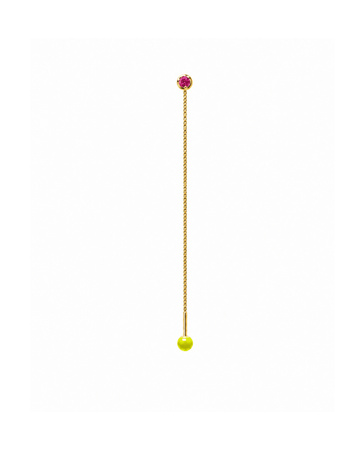 FLOOX FLOWER earring - Silver Black