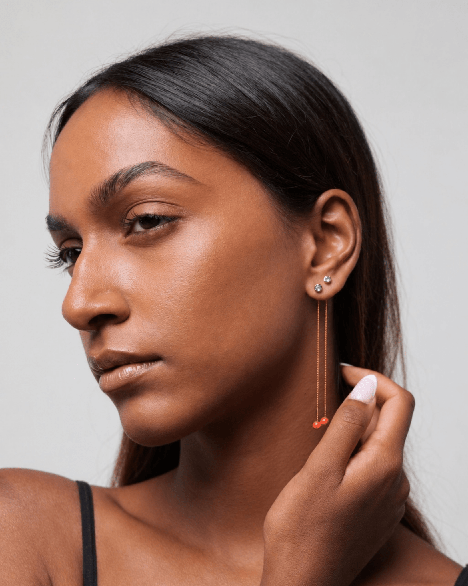 Orecchino FLOOX Duo - Tangerine - MOOPSFL-DUO-004