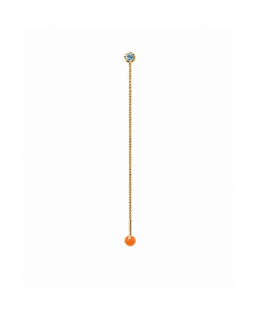 FLOOX FLOWER earring - Silver Black
