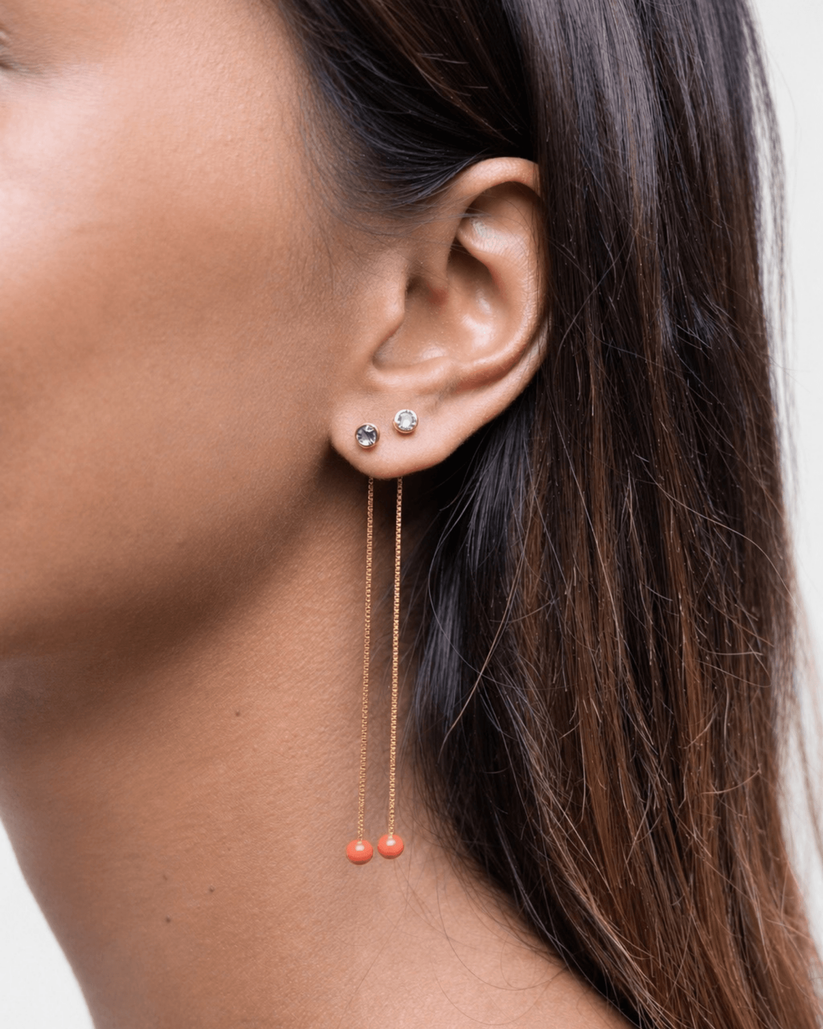 Orecchino FLOOX Duo - Tangerine - MOOPSFL-DUO-004