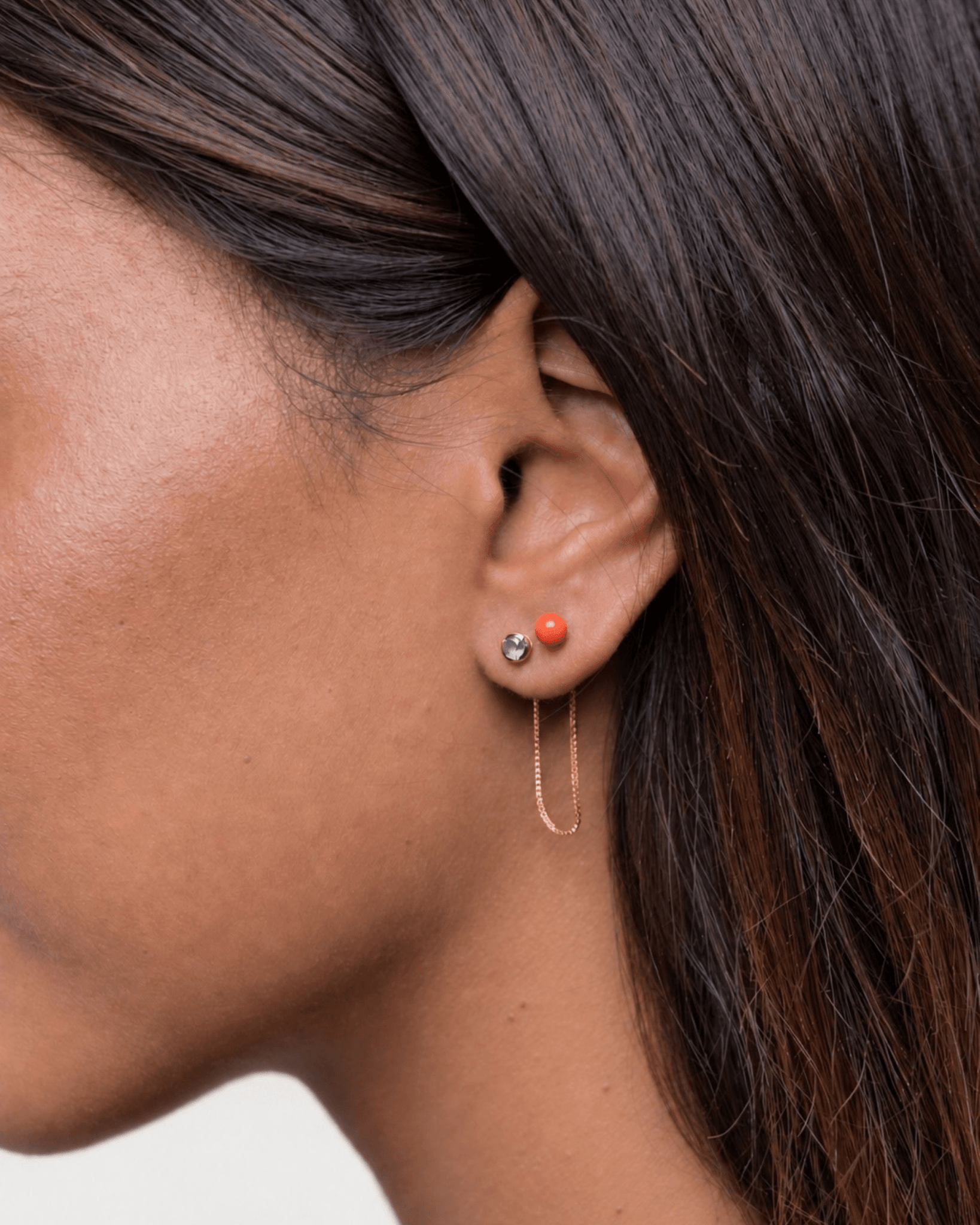 Orecchino FLOOX Duo - Tangerine - MOOPSFL-DUO-004