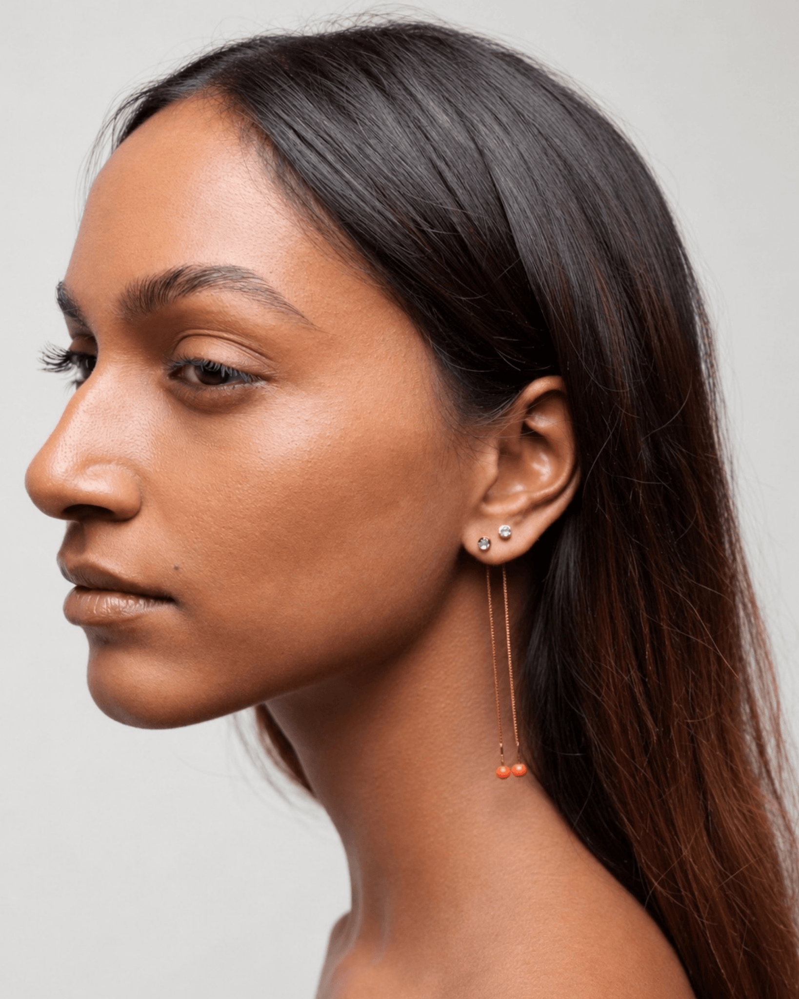 Orecchino FLOOX Duo - Tangerine - MOOPSFL-DUO-004