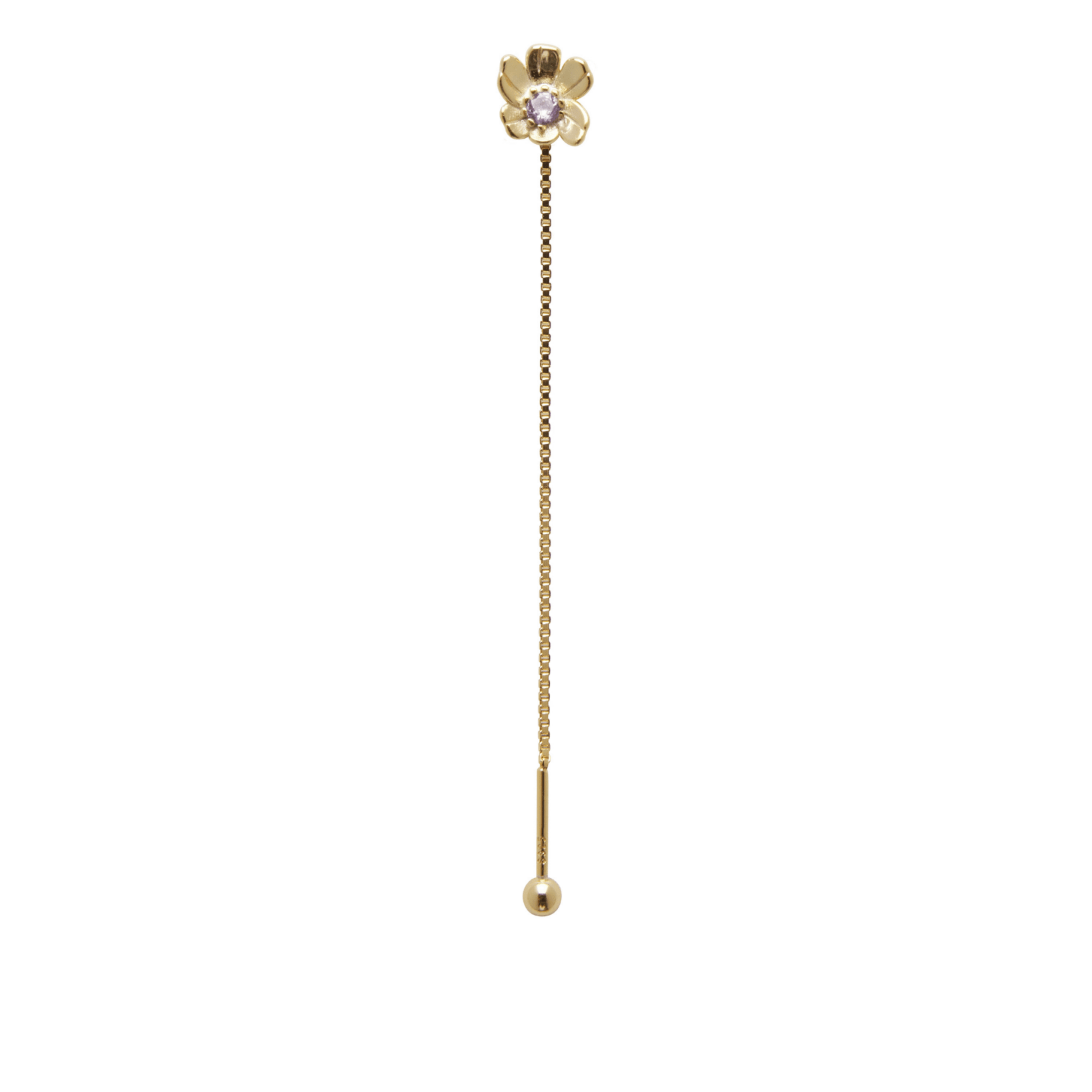 Orecchino FLOOX FLOWER - Gold Amethyst - MOOPSFL-PR-003