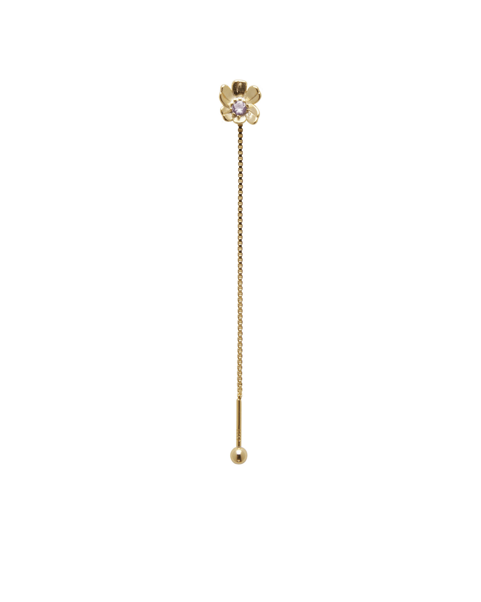 Orecchino FLOOX FLOWER - Gold Amethyst - MOOPSFL-PR-003