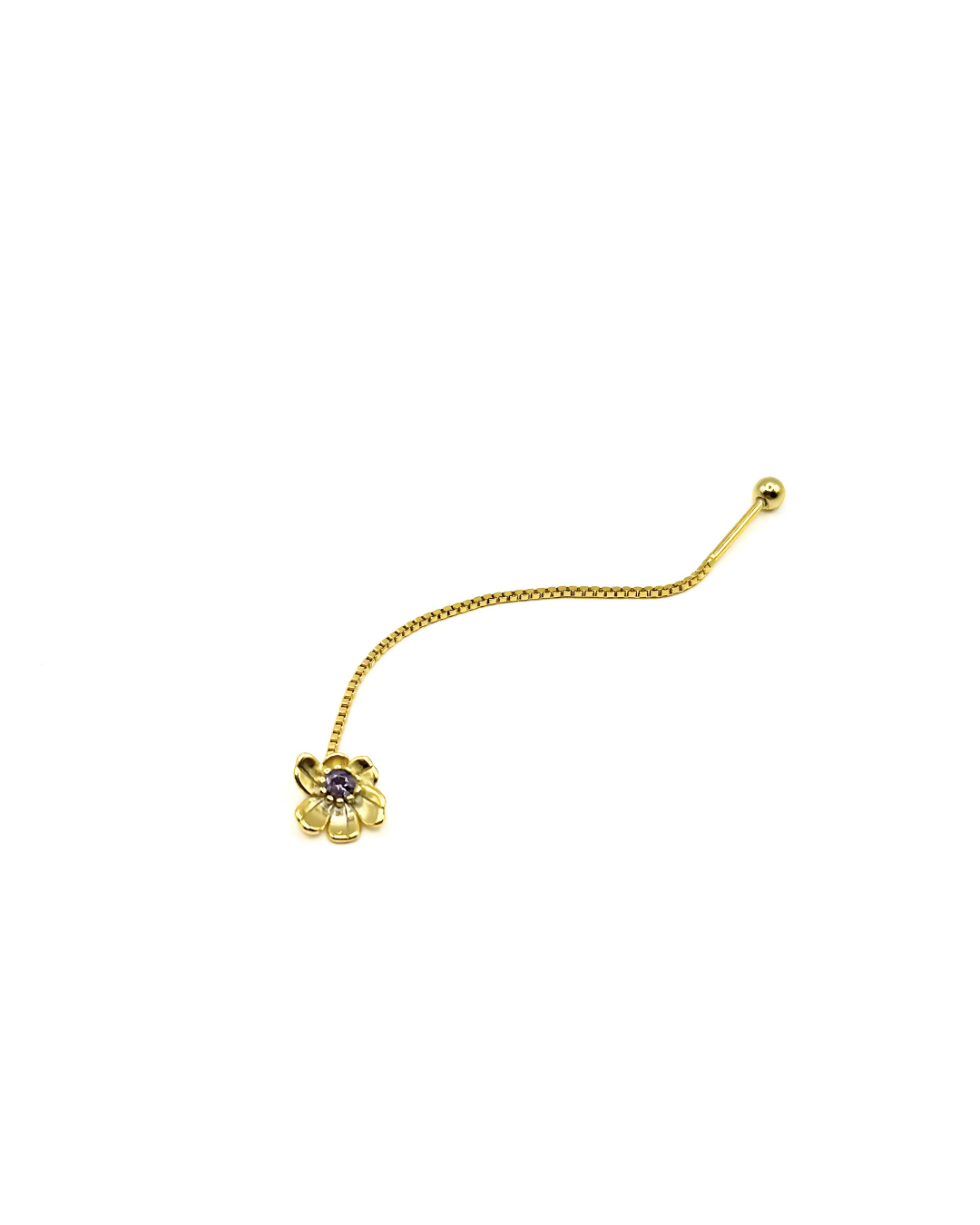 Orecchino FLOOX FLOWER - Gold Amethyst - MOOPSFLOOX - FGA