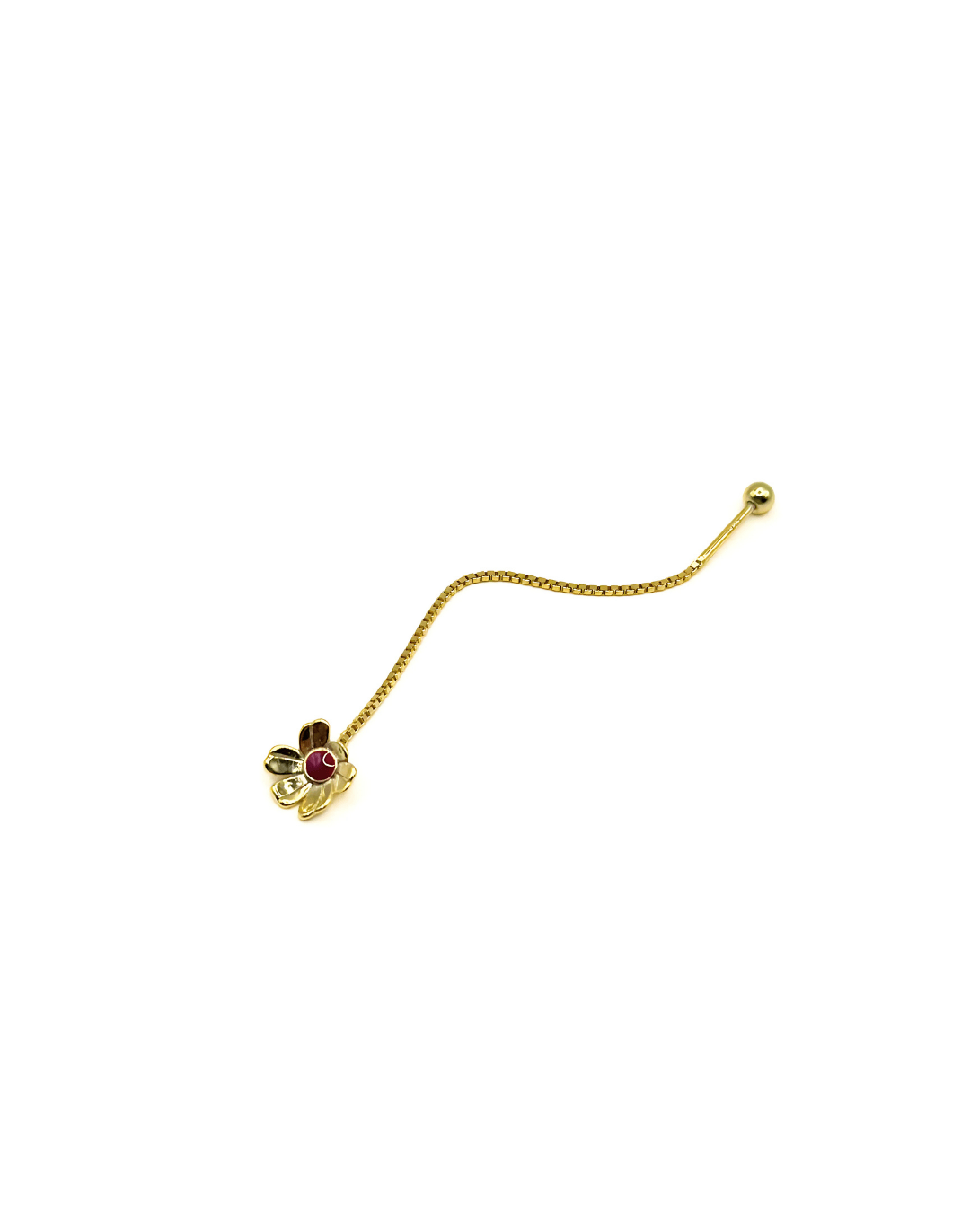 Orecchino FLOOX FLOWER - Gold Red Berry - MOOPSFLOOX - FGBR