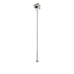 Orecchino FLOOX FLOWER - Silver Black - MOOPSFL-PR-005
