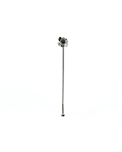 Orecchino FLOOX FLOWER - Silver Black - MOOPSFLOOX - SB