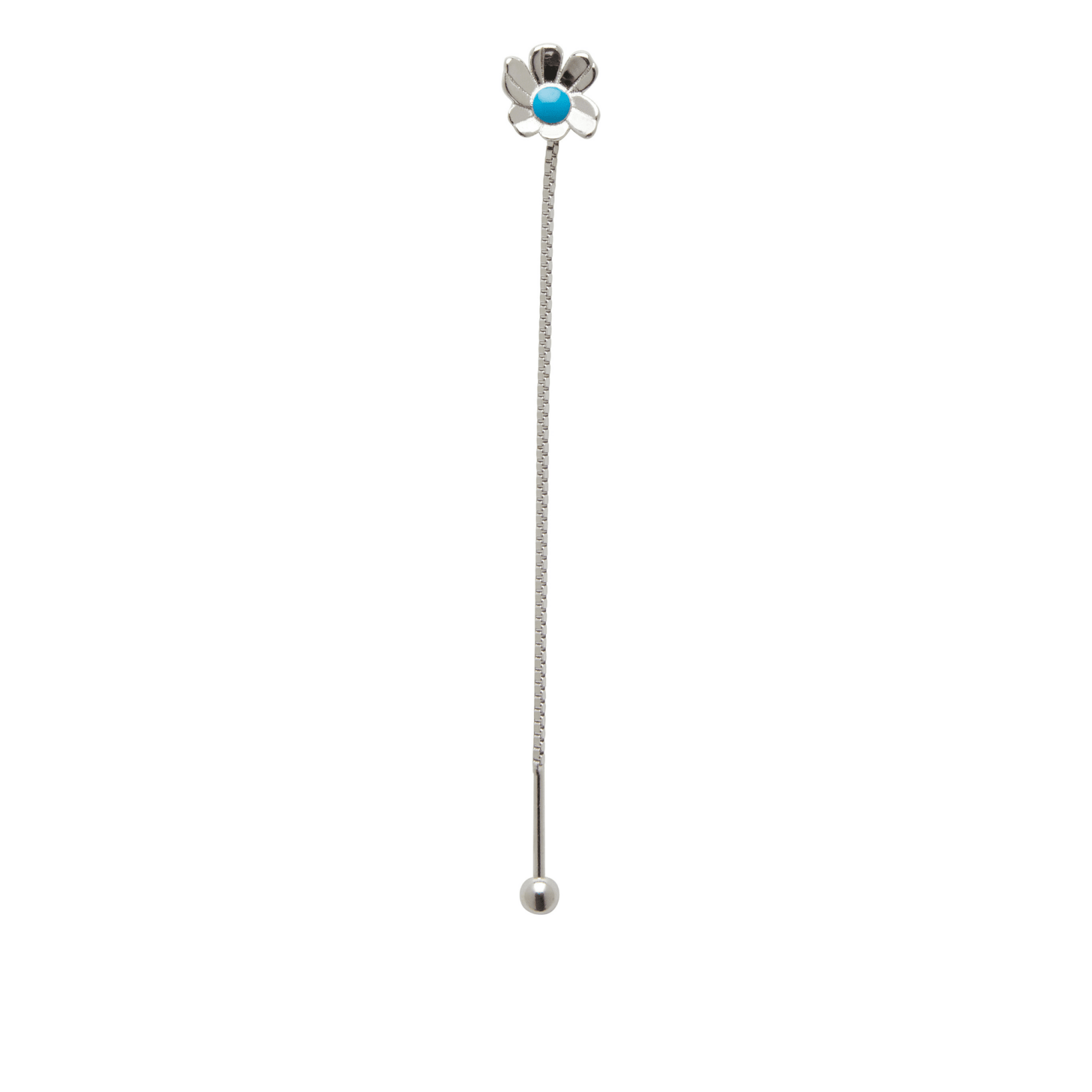 Orecchino FLOOX FLOWER - Silver Blue - MOOPSFL-PR-006