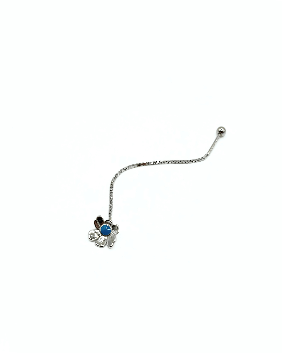 Orecchino FLOOX FLOWER - Silver Blue - MOOPSFLOOX - SBLUE