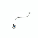 Orecchino FLOOX FLOWER - Silver Blue - MOOPSFLOOX - SBLUE