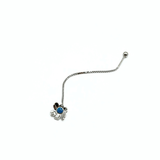 Orecchino FLOOX FLOWER - Silver Blue - MOOPSFLOOX - SBLUE